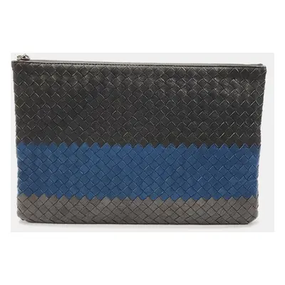 Bottega Veneta Tricolour Intrecciato Leather Pouch