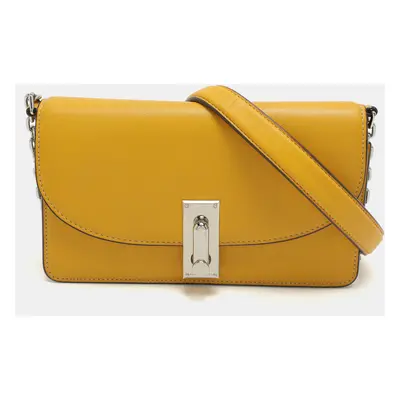 Marc Jacobs Yellow Leather Wallet On Chain