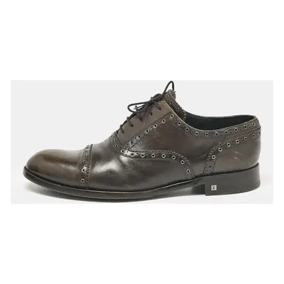 Louis Vuitton Dark Grey Leather Brogues Oxford Size