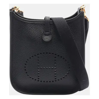 Hermes Evelyne TPM Shoulder Bag Black Leather