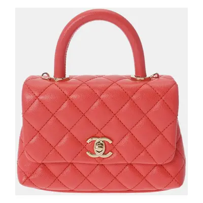 Chanel Leather Coco Handle Top Handle Bags