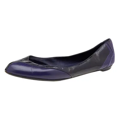 Gucci Purple Patent Leather And Suede Ballet Flats Size