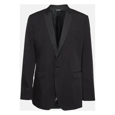 Dolce & Gabbana Black Wool Single Breasted Martini Blazer