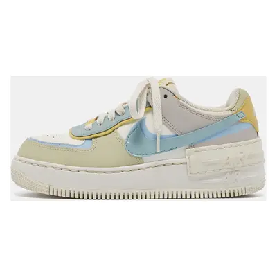 Nike Multicolor Leather Air Force Low Shadow Ocean Cube Sneakers Size 37.5