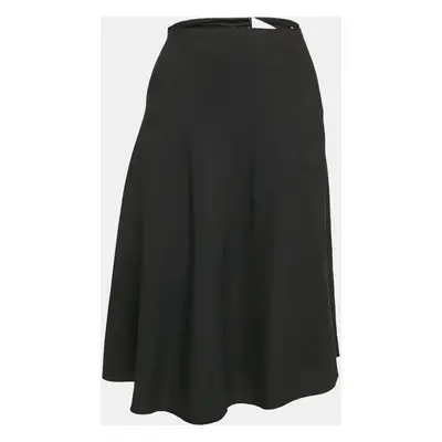 Chloe Black Crepe Flared Knee Length Skirt