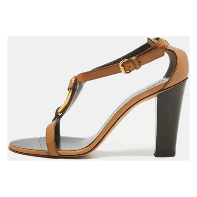 Giuseppe Zanotti Brown Leather Ankle Strap Sandals Size