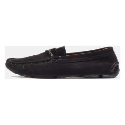 Giorgio Armani Black Suede Slip On Loafers Size