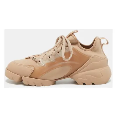 Dior Beige Fabric and Rubber D-Connect Low Top Sneakers Size 37.5