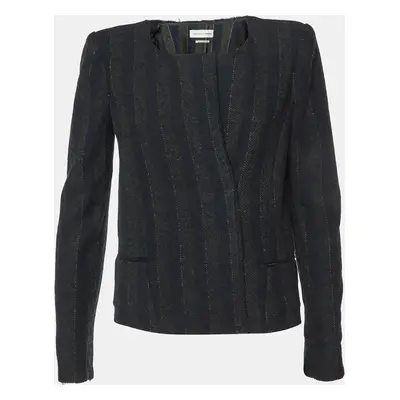 Isabel Marant Etoile Black Stripe Wool Blend Jacket