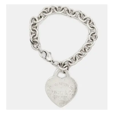 Tiffany & Co. Return to Tiffany Sterling Silver Heart Tag Large Charm Bracelet