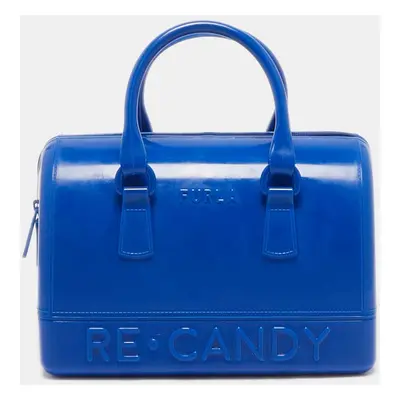 Furla Blue Re-Rubber Candy Satchel