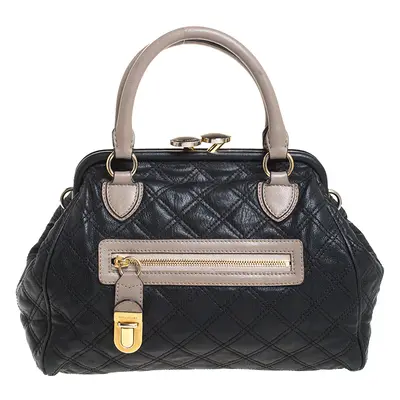 Marc Jacobs Black Quilted Leather Mini Stam Satchel