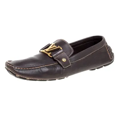 Louis Vuitton Brown Leather Monte Carlo Loafers Size 41.5