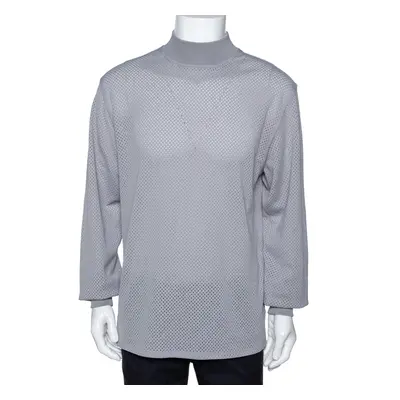 Fear of God Fifth Collection Grey Perforated Knit Long Sleeve T Shirt