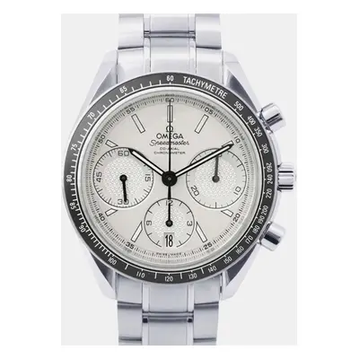 Omega Silver Stainless Steel Speedmaster Racing Automatic Men's Wristwatch mm