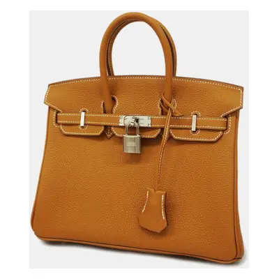 Hermes Gold Togo Leather Birkin Tote Bag