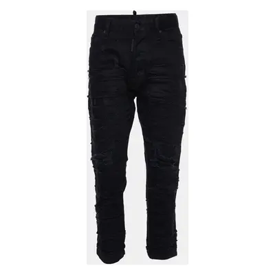 Dsquared2 Black Distressed Denim Jeans Waist 32"