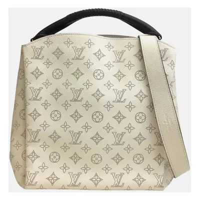 Louis Vuitton White/Brown Mahina Leather Babylone Shoulder Bag