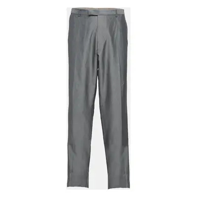 Boss By Hugo Boss Grey Cotton Blend Formal Trousers 5XL