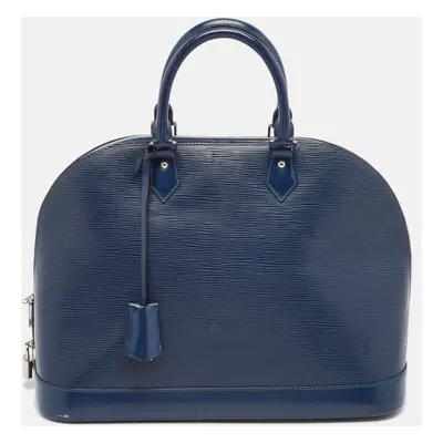 Louis Vuitton Blue Marine Epi Leather Alma GM Bag