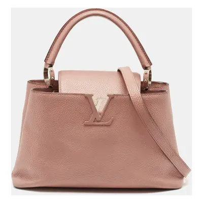 Louis Vuitton Magnolia Taurillon Leather Capucines PM Bag