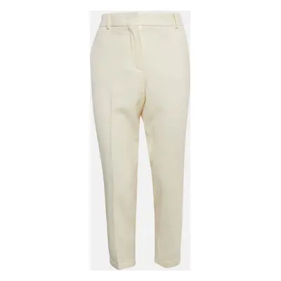 Sportmax Cream Wool Skinny Formal Trousers