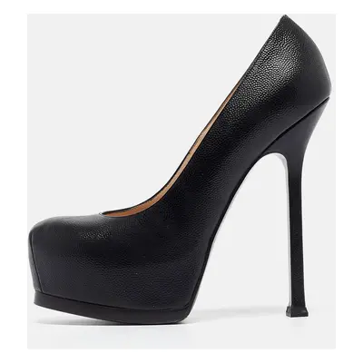 Yves Saint Laurent Black Leather Tribtoo Pumps Size