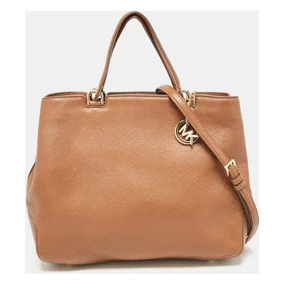 MICHAEL Michael Kors Brown Soft Leather Anabelle Zip Tote