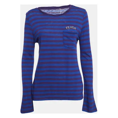 Zadig & Voltaire Blue/Purple Striped Jersey Regy T-Shirt