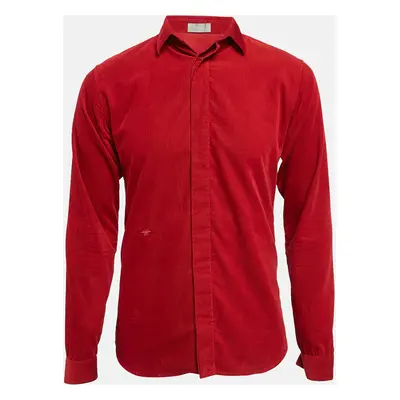 Dior Homme Red Corduroy Regular Fit Shirt