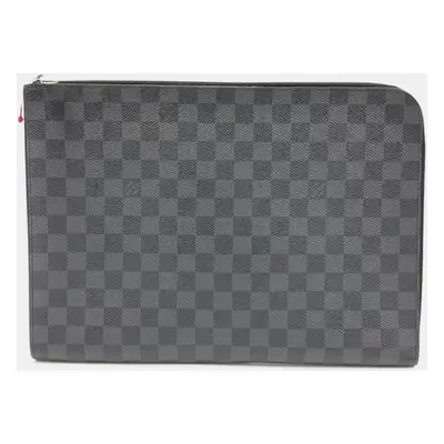 Louis Vuitton Damier Graphite Canvas Pochette Jour GM Clutch Bag