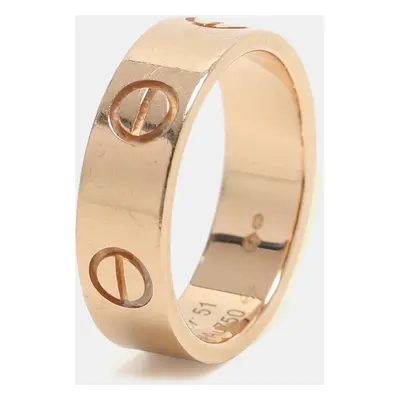 Cartier Love 18K Rose Gold Narrow Wedding Band Ring Size