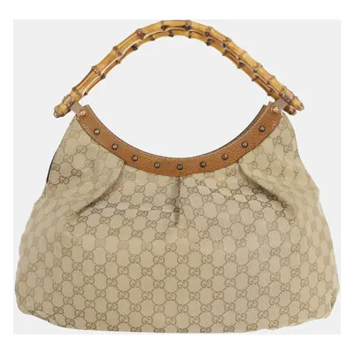 Gucci GG Canvas Bamboo Shoulder Bag