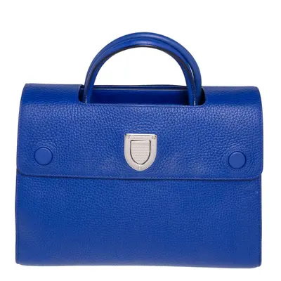 Dior Blue Pebbled Leather Medium Diorever Tote