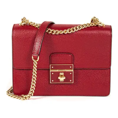 Dolce & Gabbana Red Leather Rosalia Shoulder Bag