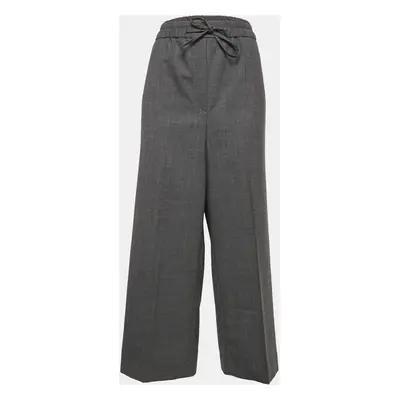 Sandro Grey Wool Blend Straight-Leg Trousers