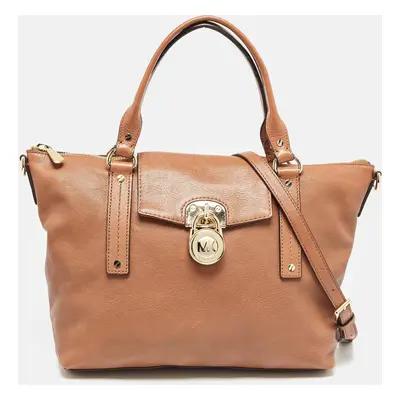 MICHAEL Michael Kors Brown Leather Hamilton Satchel