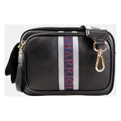 Charriol Black Leather Deauville Crossbody