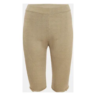 Jacquemus Khaki Green Linen Blend Knit Sierra Shorts