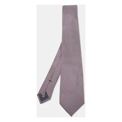 Ermenegildo Zegna Purple Patterned Silk Tie