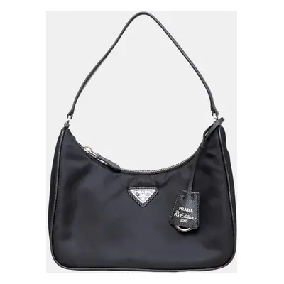 Prada Black Nylon Re-Edition Shoulder Bags