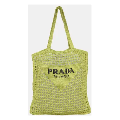 Prada Raffia Tote Bag