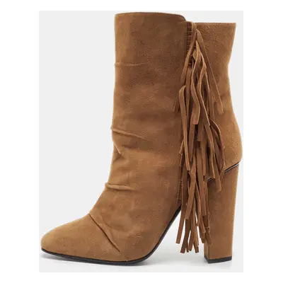 Giuseppe Zanotti Brown Suede Ankle Length Boots Size