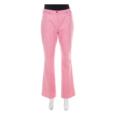 Escada Pink Cotton Denim High Waist Flared Jeans