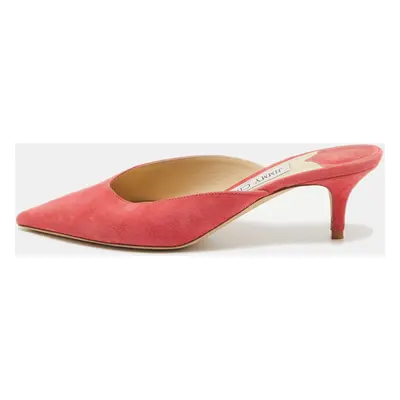 Jimmy Choo Pink Suede Rav Mules Size