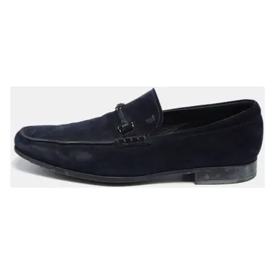 Tod's Navy Blue Suede Slip On Loafers Size