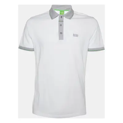 Boss By Hugo Boss White Cotton Pique Regular Fit Polo T-Shirt