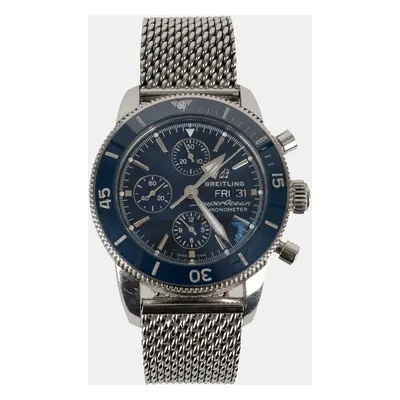 Breitling Blue Stainless Steel Superocean A13313161C1A1 Automatic Men's Wristwatch mm