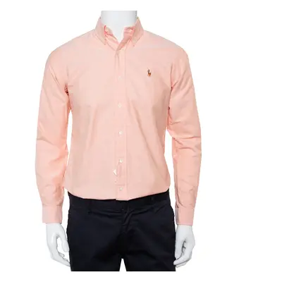 Ralph Lauren Pink Cotton Button Front Custom Fit Shirt