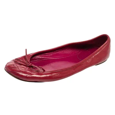 Gucci Magenta Patent Leather Soho Ballet Flats Size 35.5